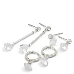 Silver Elastane Earrings