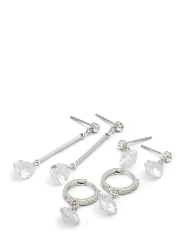 Silver Elastane Earrings