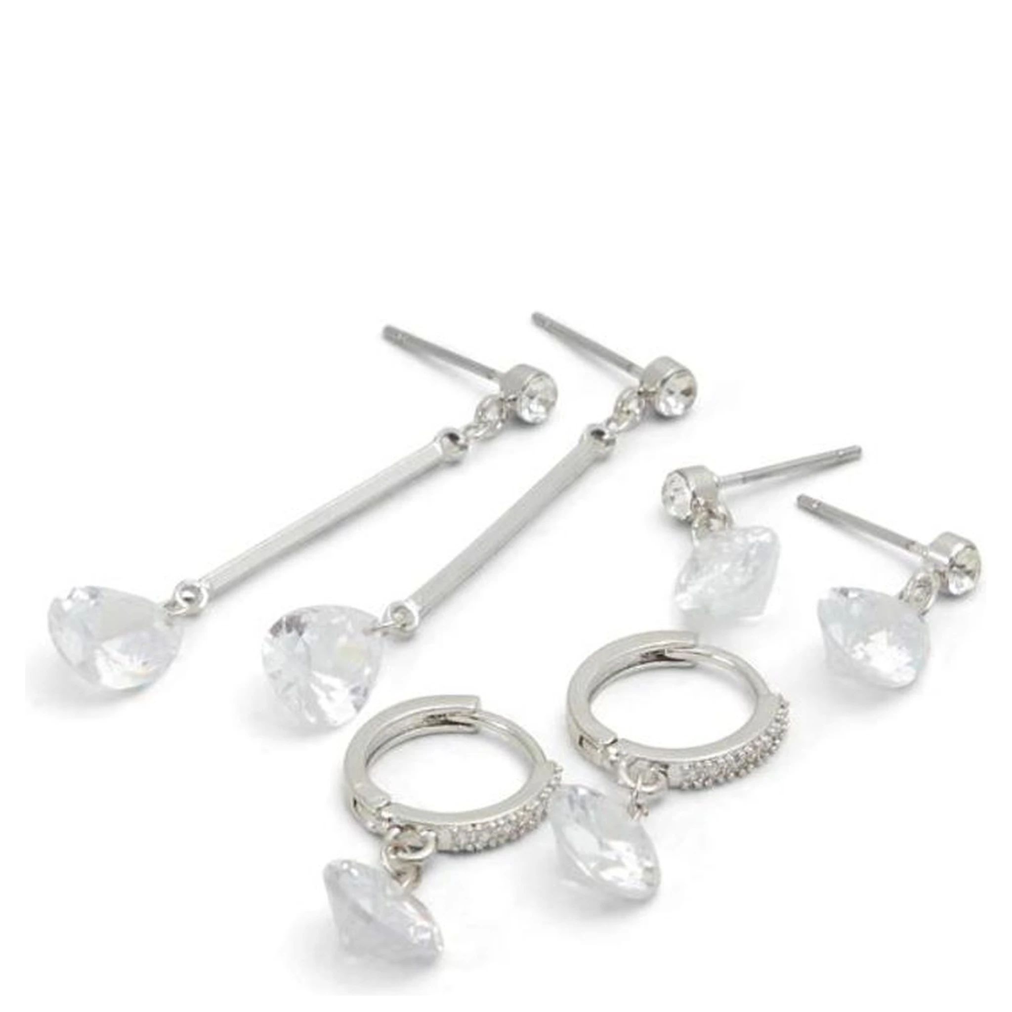 Silver Elastane Earrings