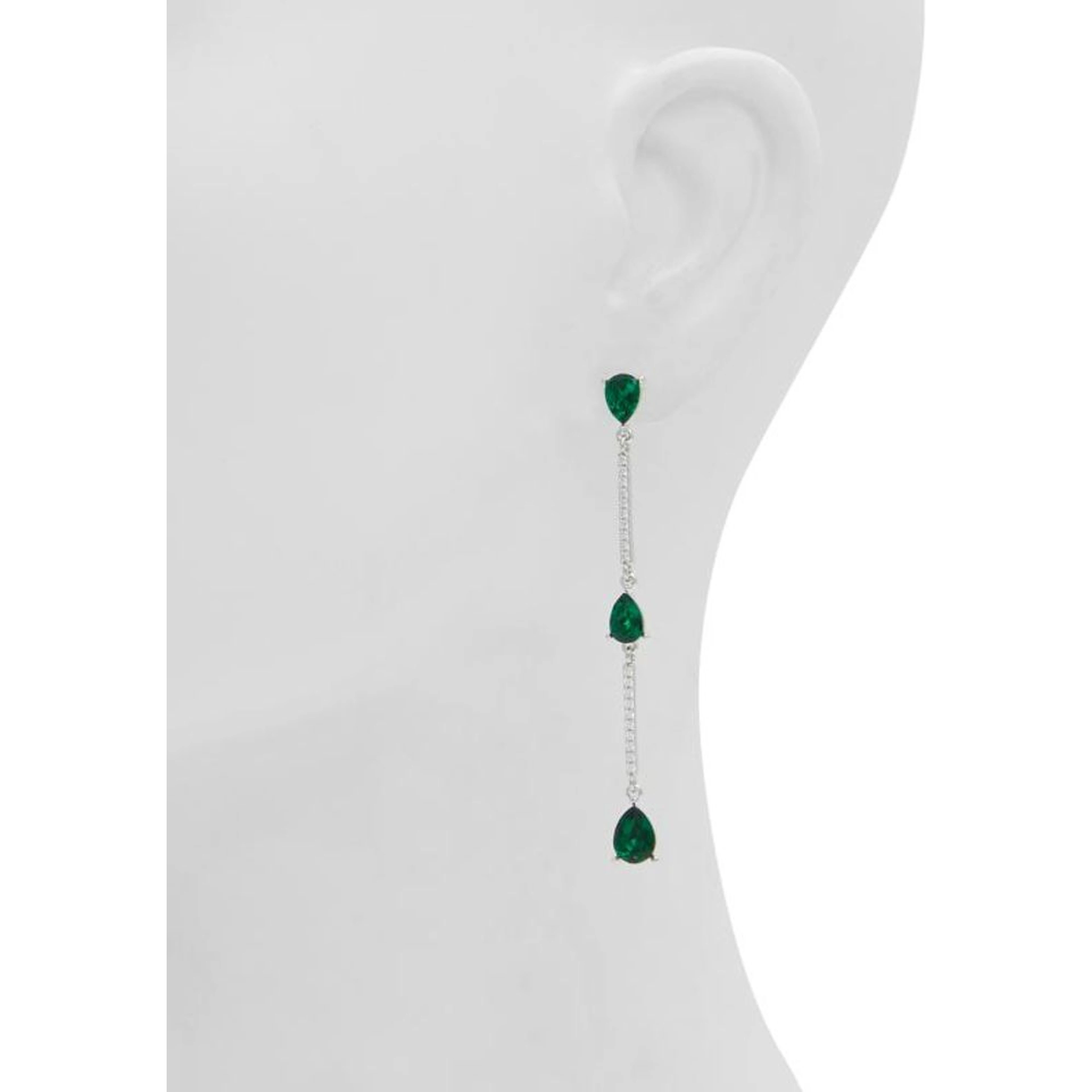Green Elastane Earrings