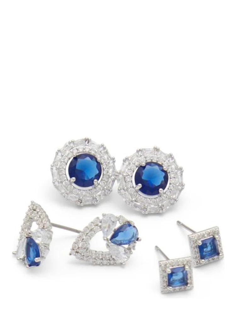Blue Elastane Earrings