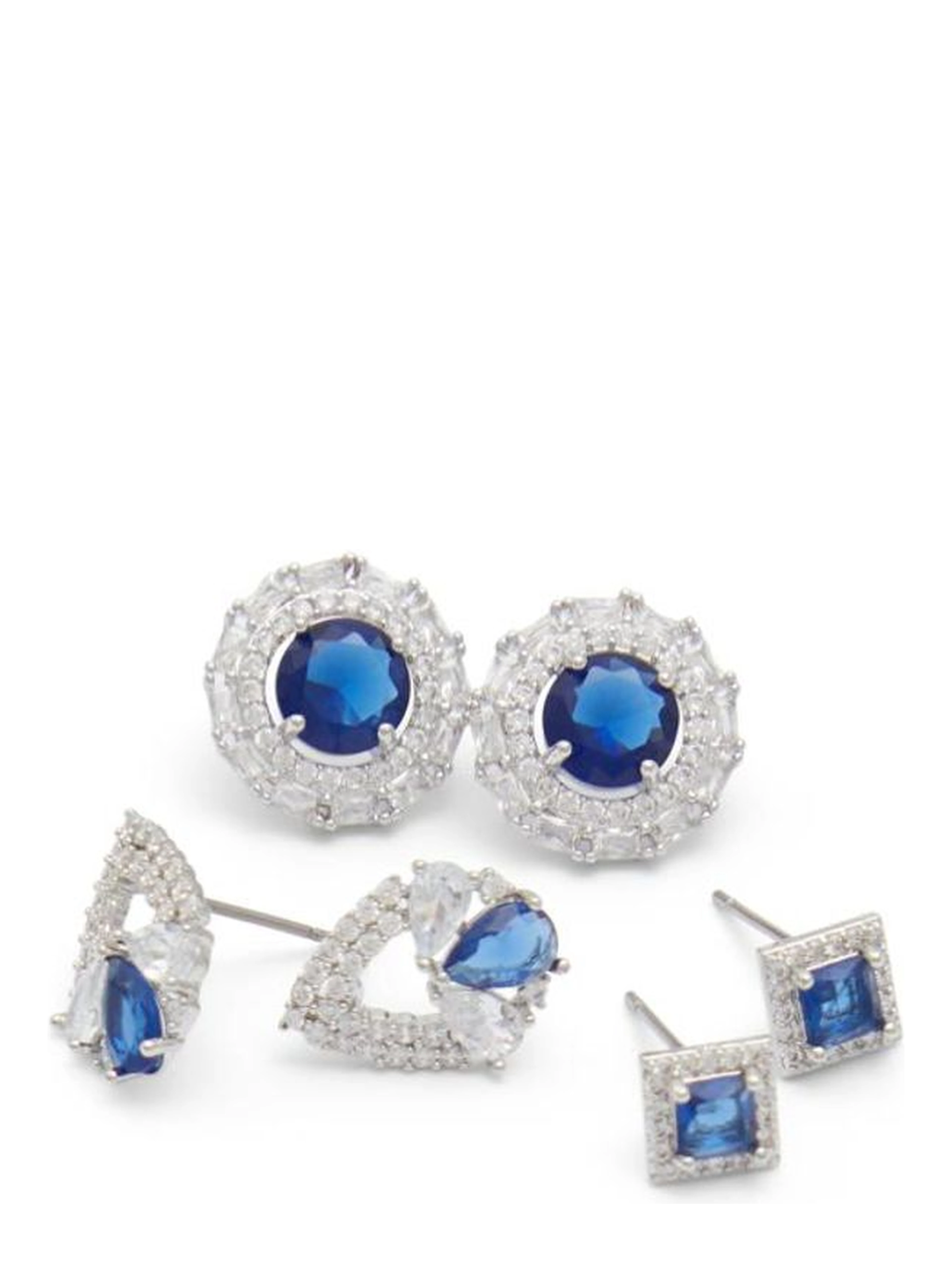 Blue Elastane Earrings