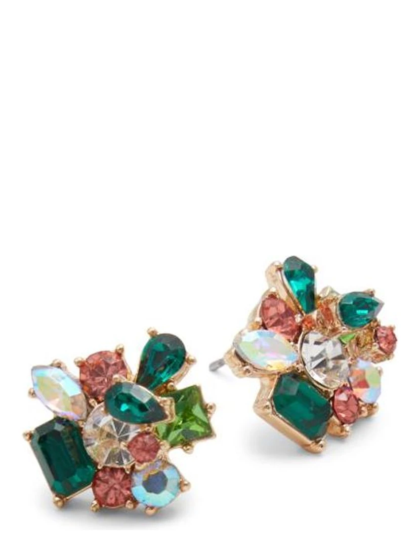 Green Elastane Earrings