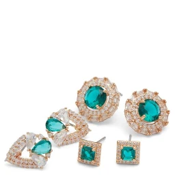 Green Elastane Earrings