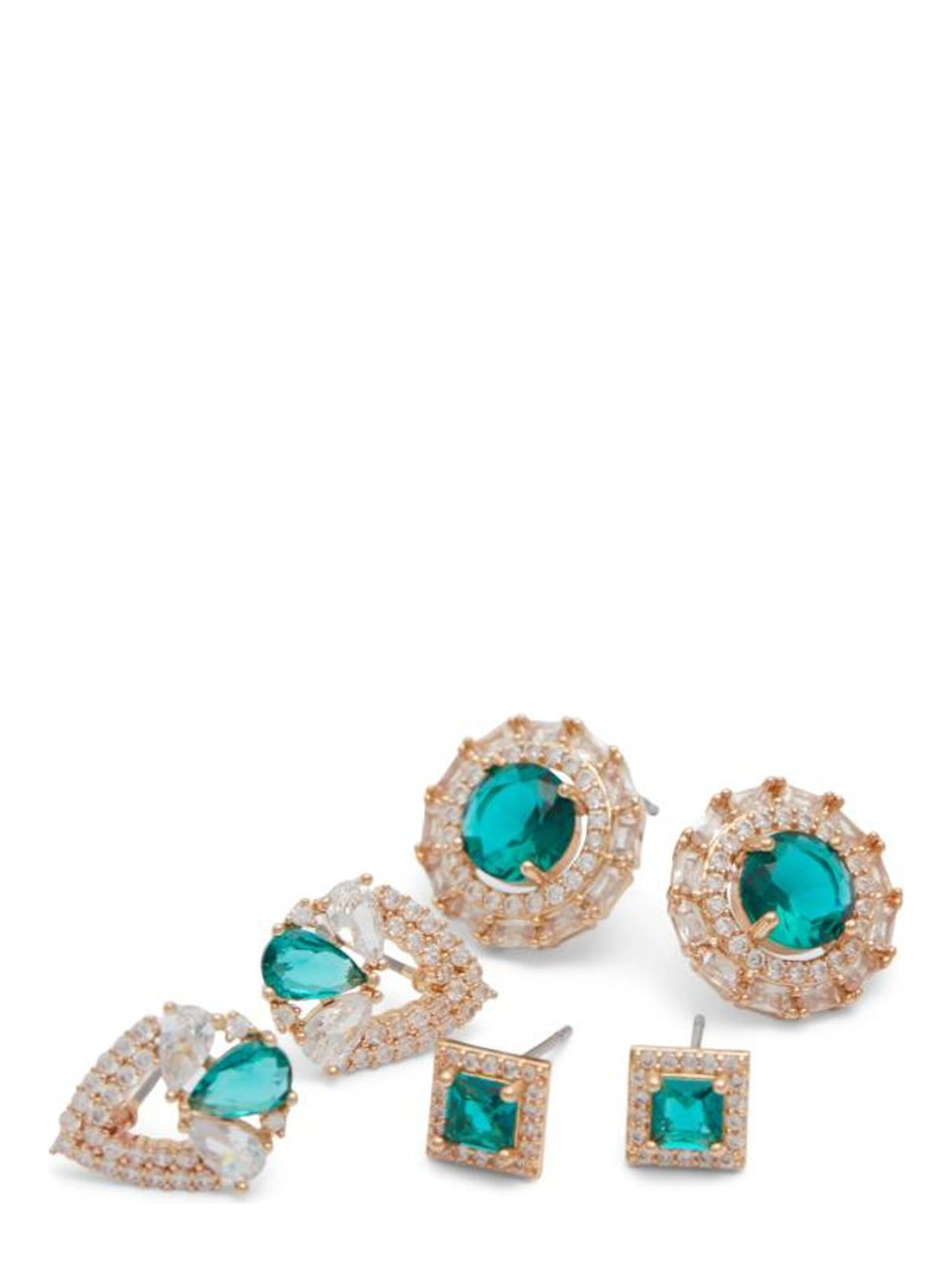 Green Elastane Earrings
