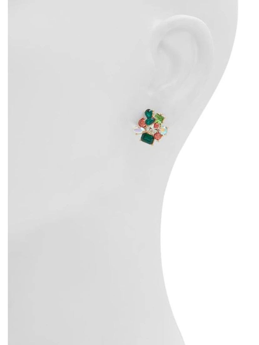 Green Elastane Earrings