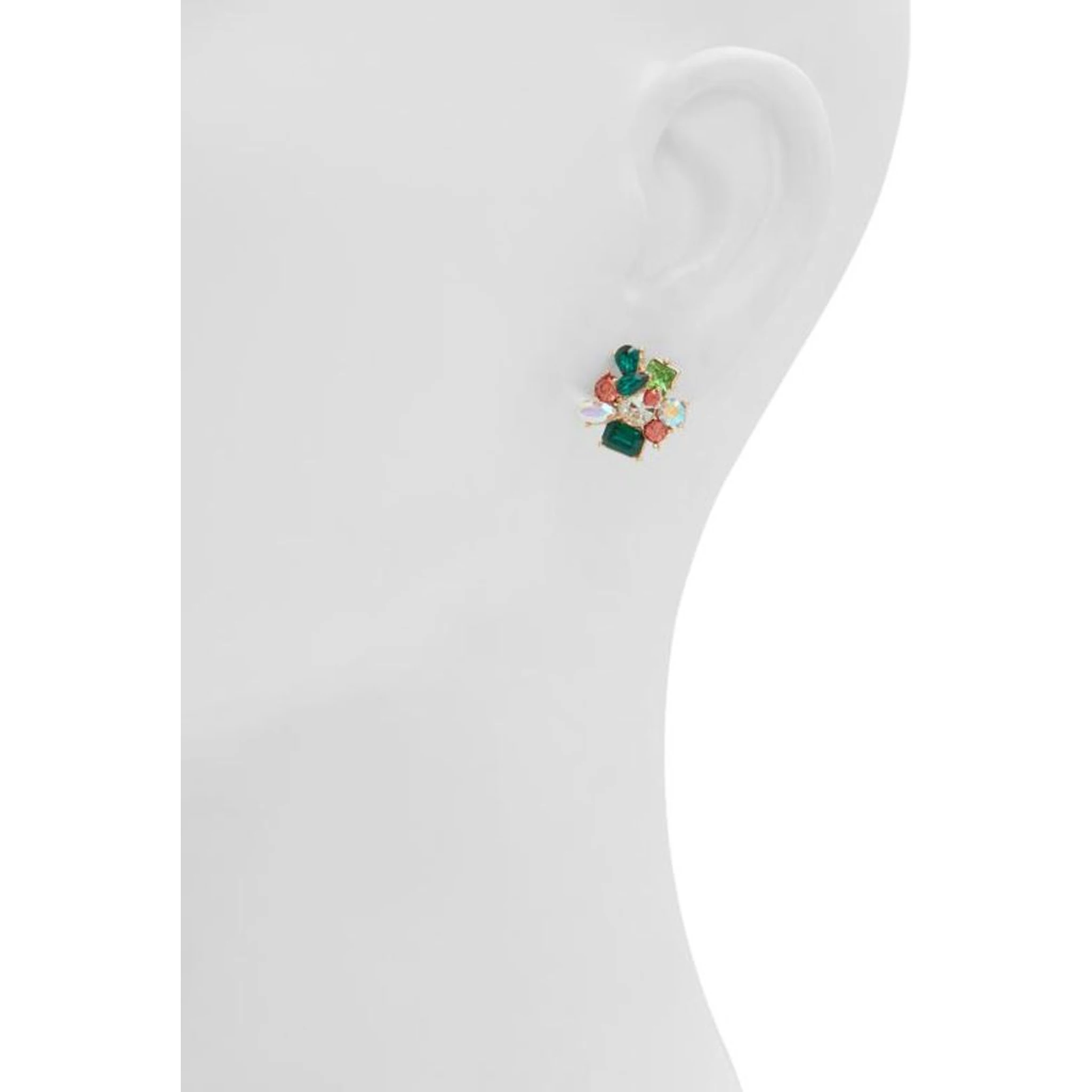 Green Elastane Earrings