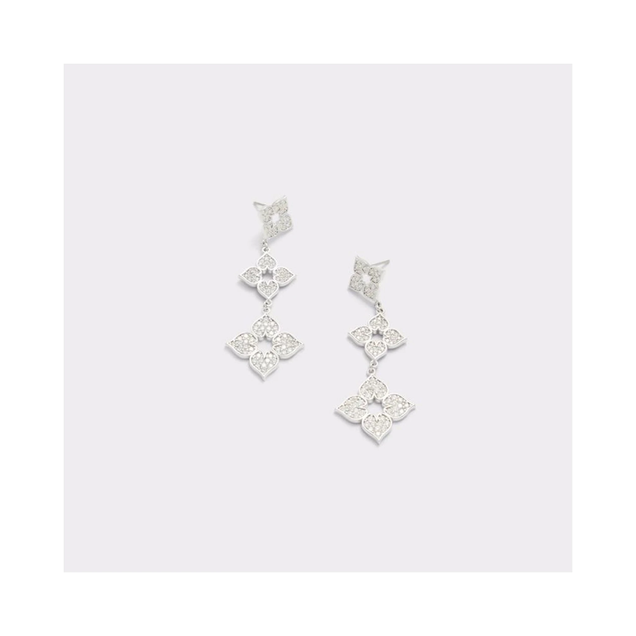 Silver Elastane Earrings