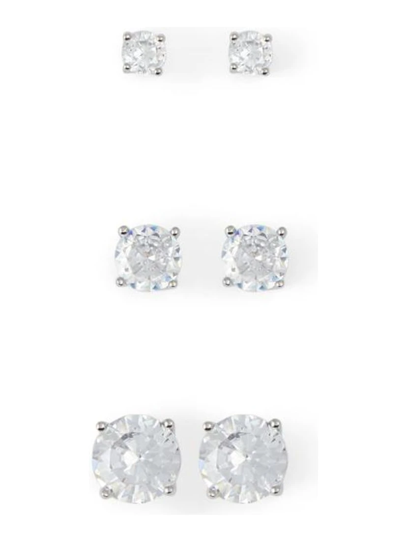 Silver Elastane Earrings