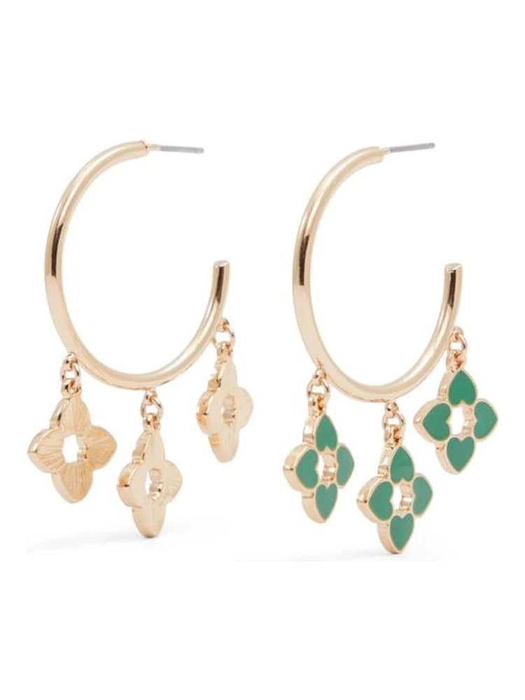 Green Elastane Earrings