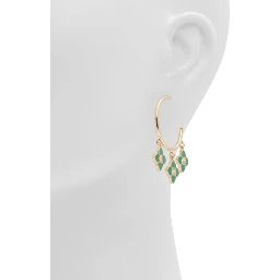 Green Elastane Earrings