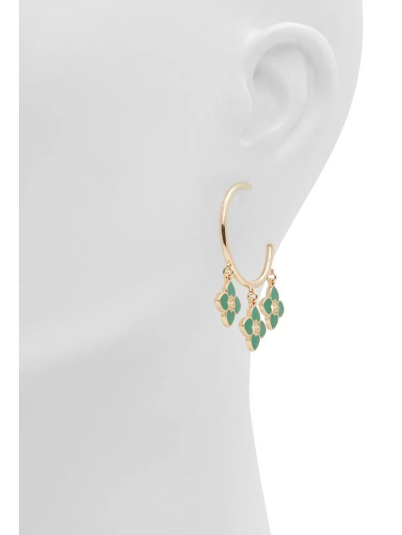 Green Elastane Earrings
