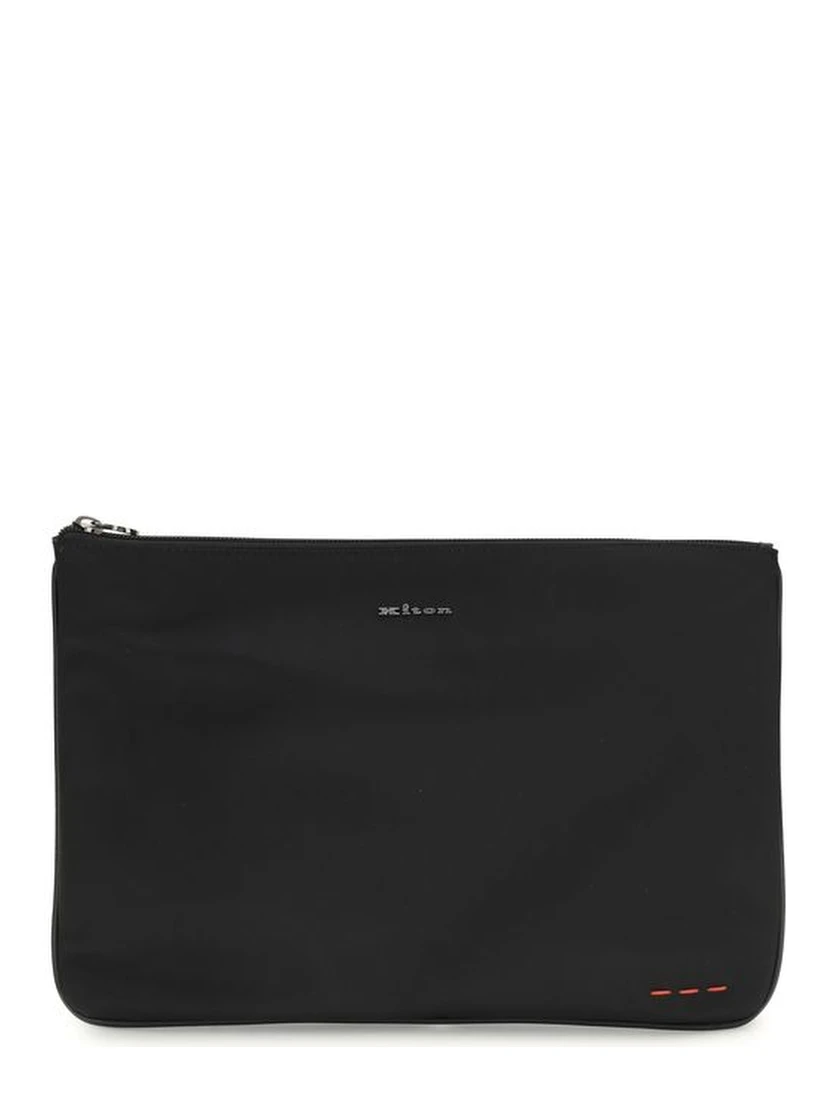 Black Fabric Clutch Bag