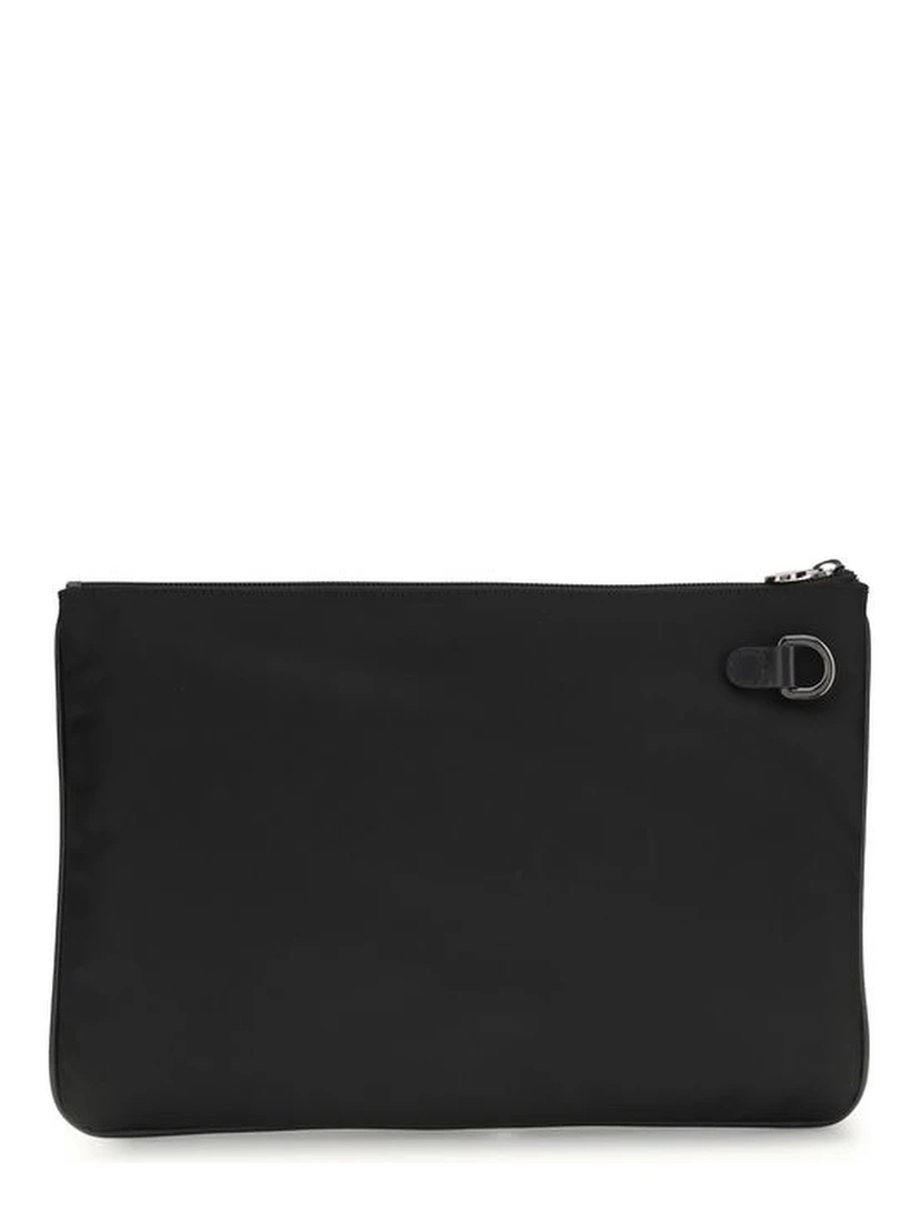 Black Fabric Clutch Bag