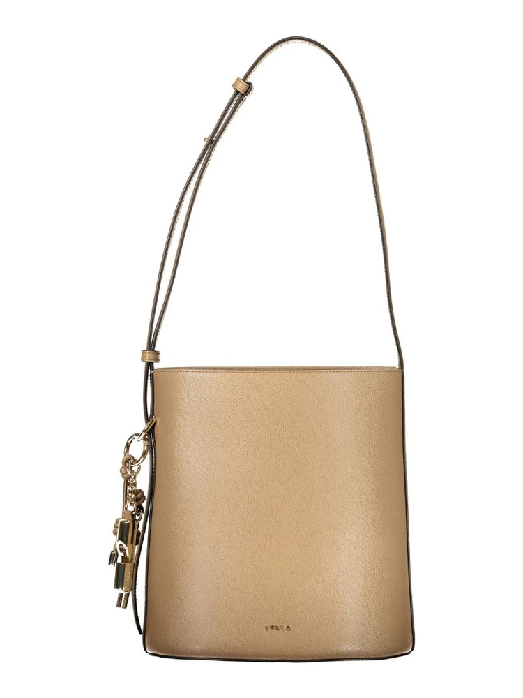 Marrone Leather Woman Bucket Bag