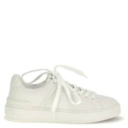 White Calf Leather Bos Taurus Low Top Sneakers