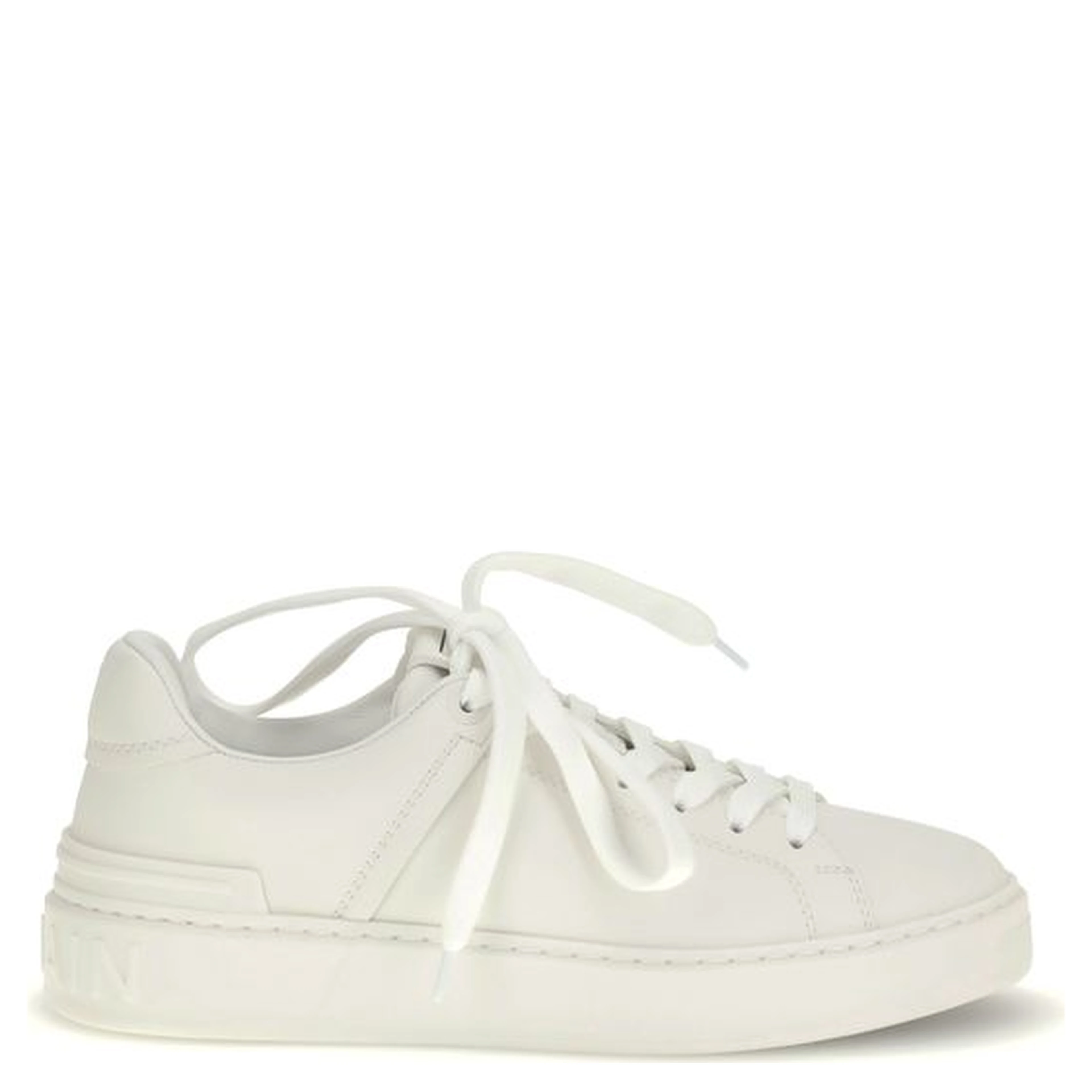 White Calf Leather Bos Taurus Low Top Sneakers