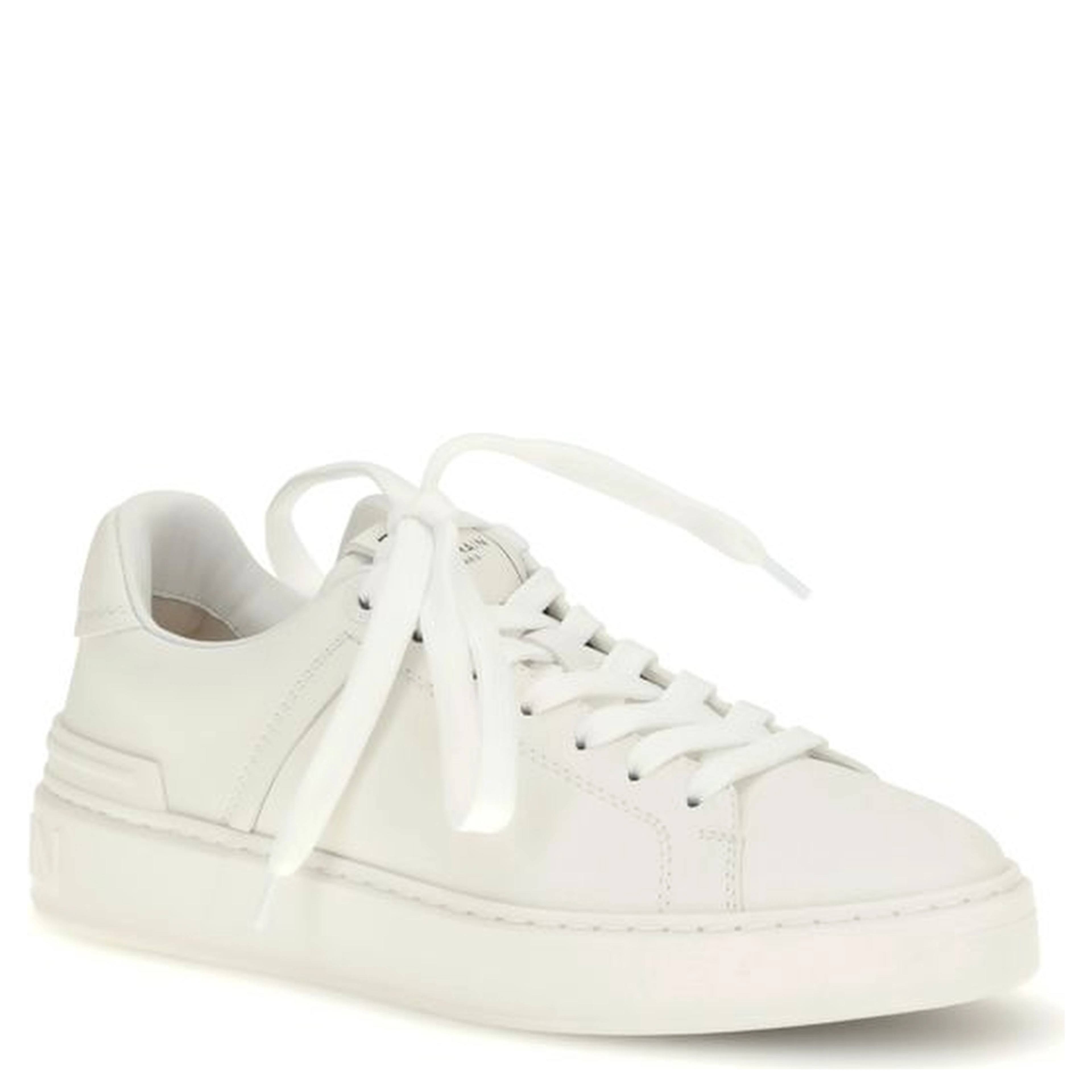 White Calf Leather Bos Taurus Low Top Sneakers