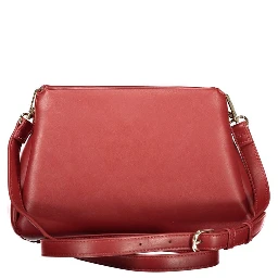 Rosso Polyurethane Women Handbag