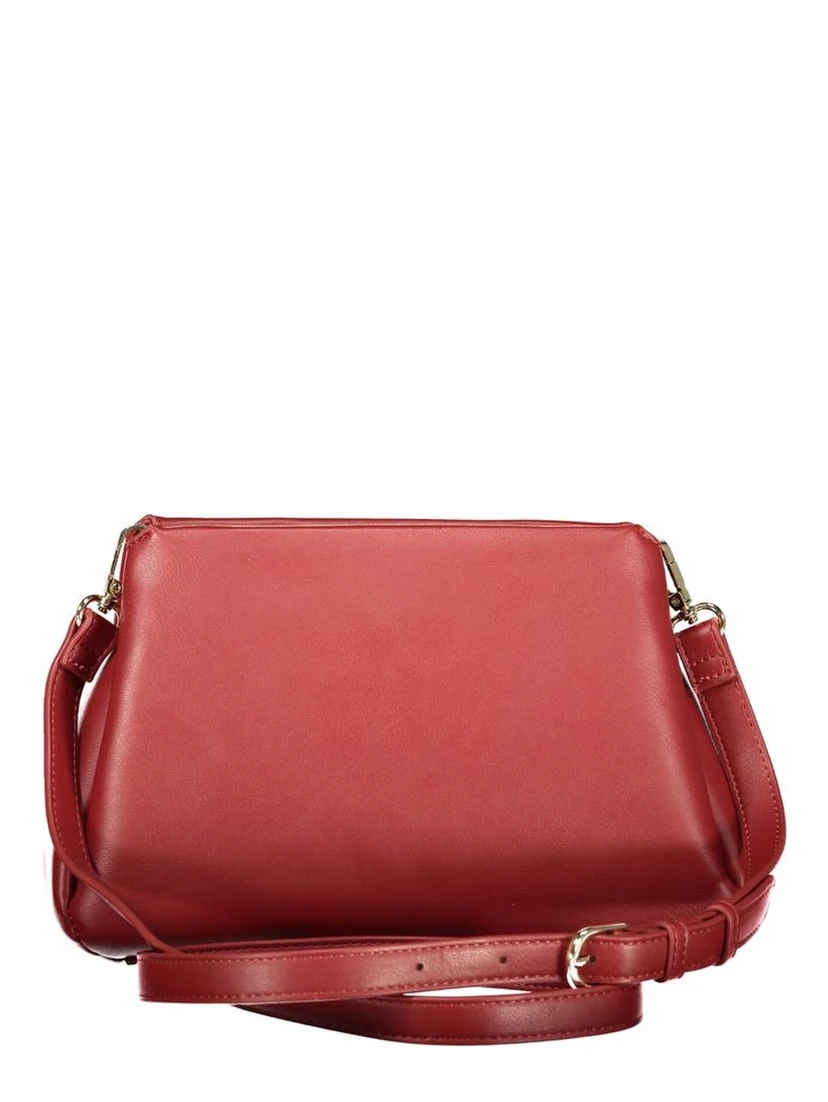 Rosso Polyurethane Women Handbag