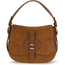 حقيبة كتف بوس توروس من جلد العجل البني