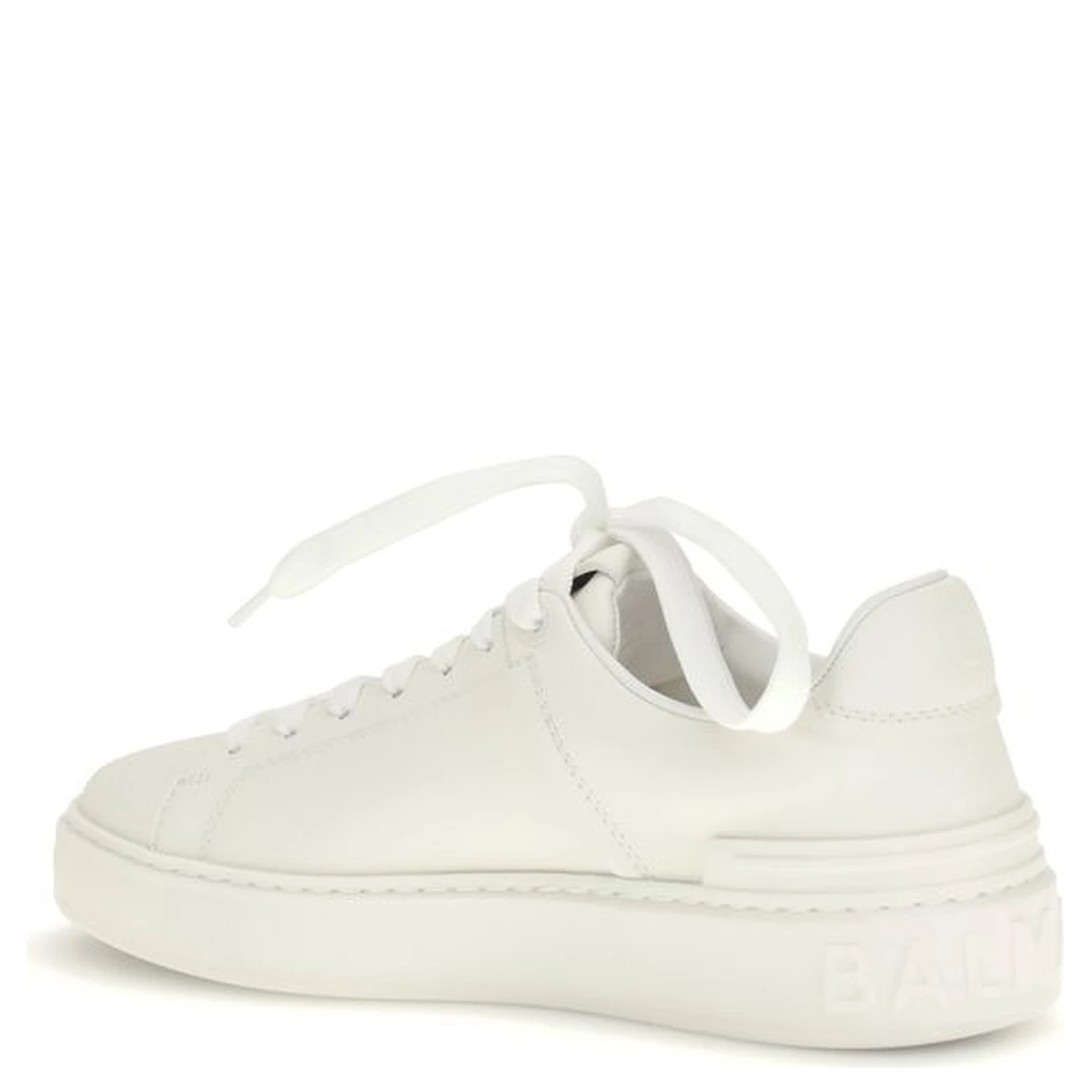 White Calf Leather Bos Taurus Low Top Sneakers