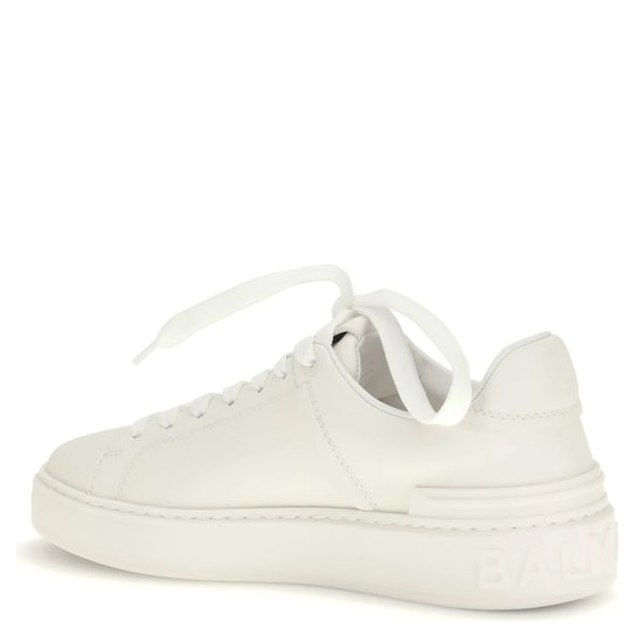 White Calf Leather Bos Taurus Low Top Sneakers