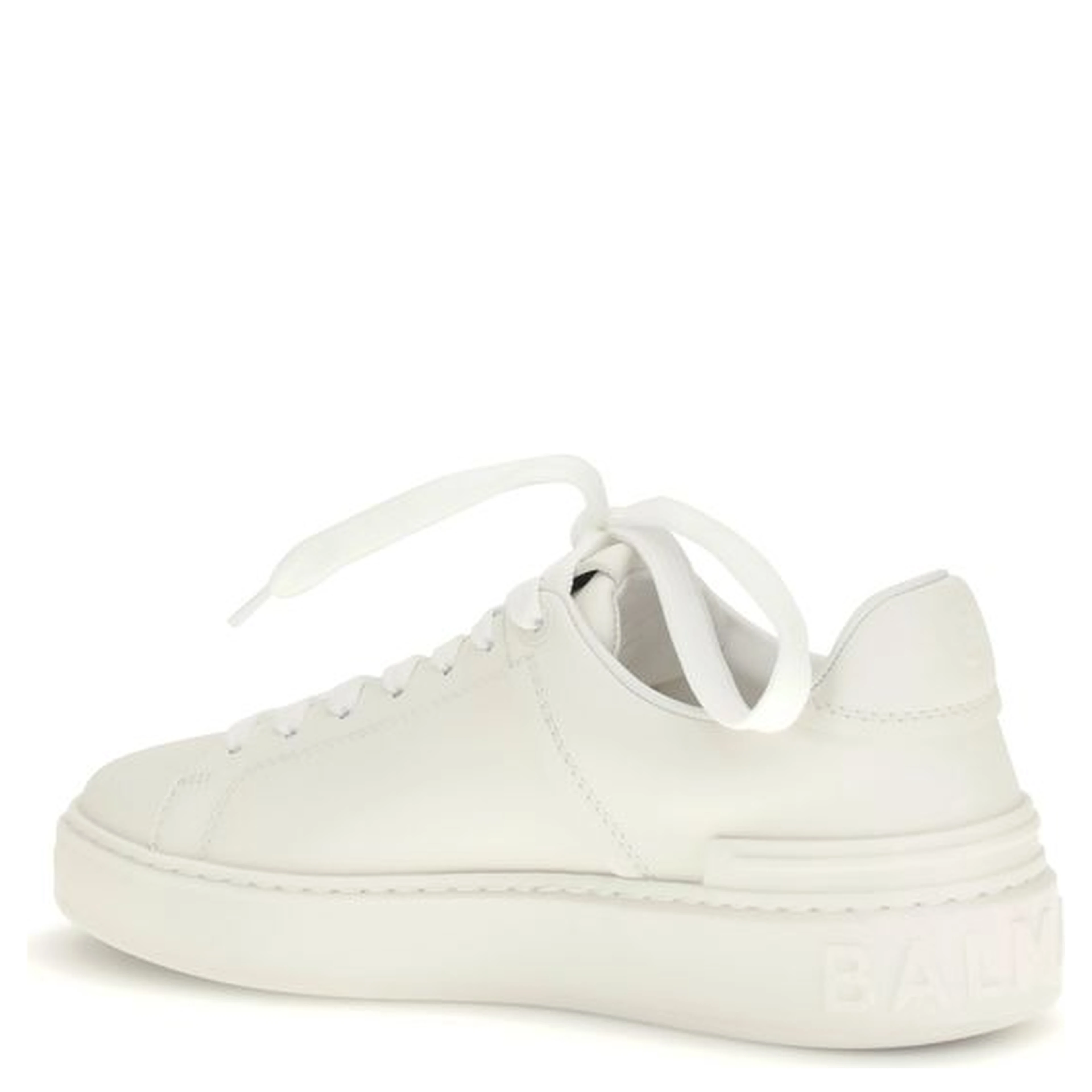 White Calf Leather Bos Taurus Low Top Sneakers