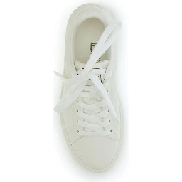 White Calf Leather Bos Taurus Low Top Sneakers
