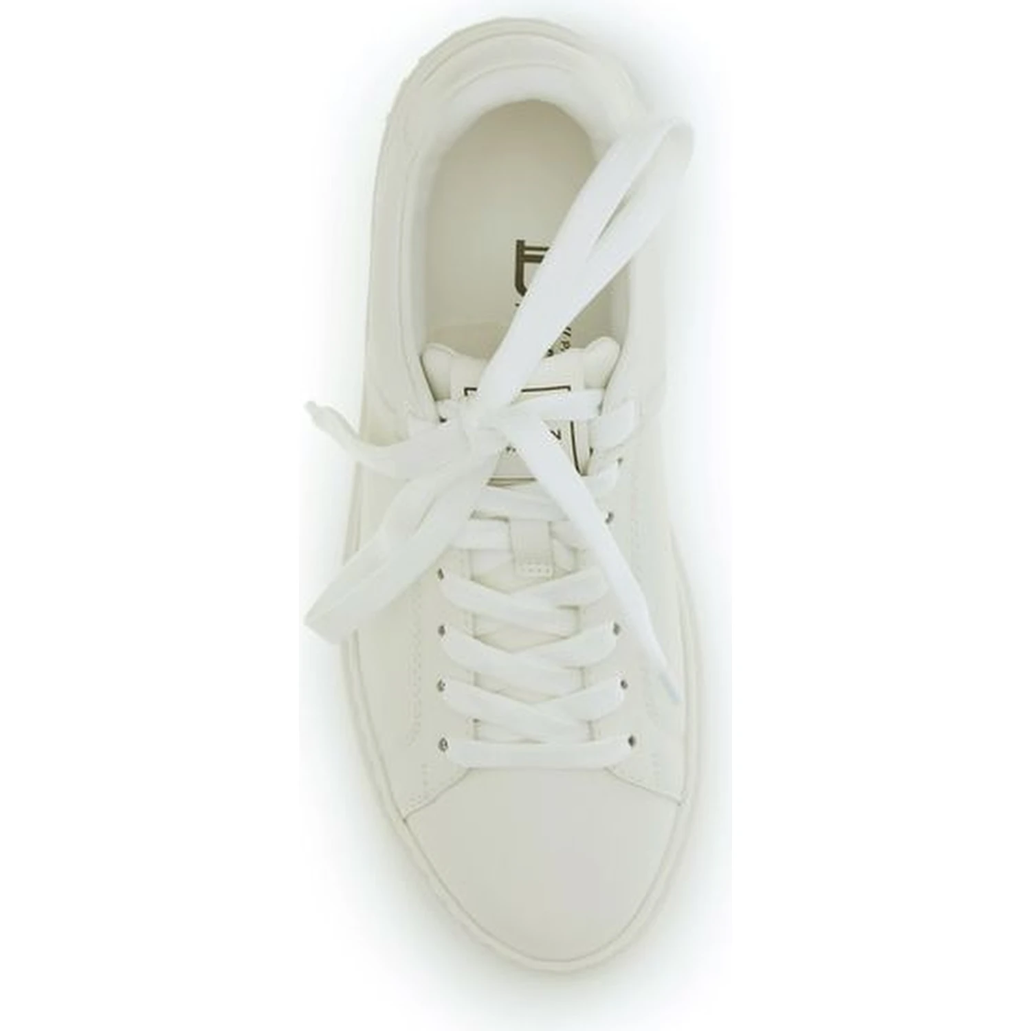 White Calf Leather Bos Taurus Low Top Sneakers