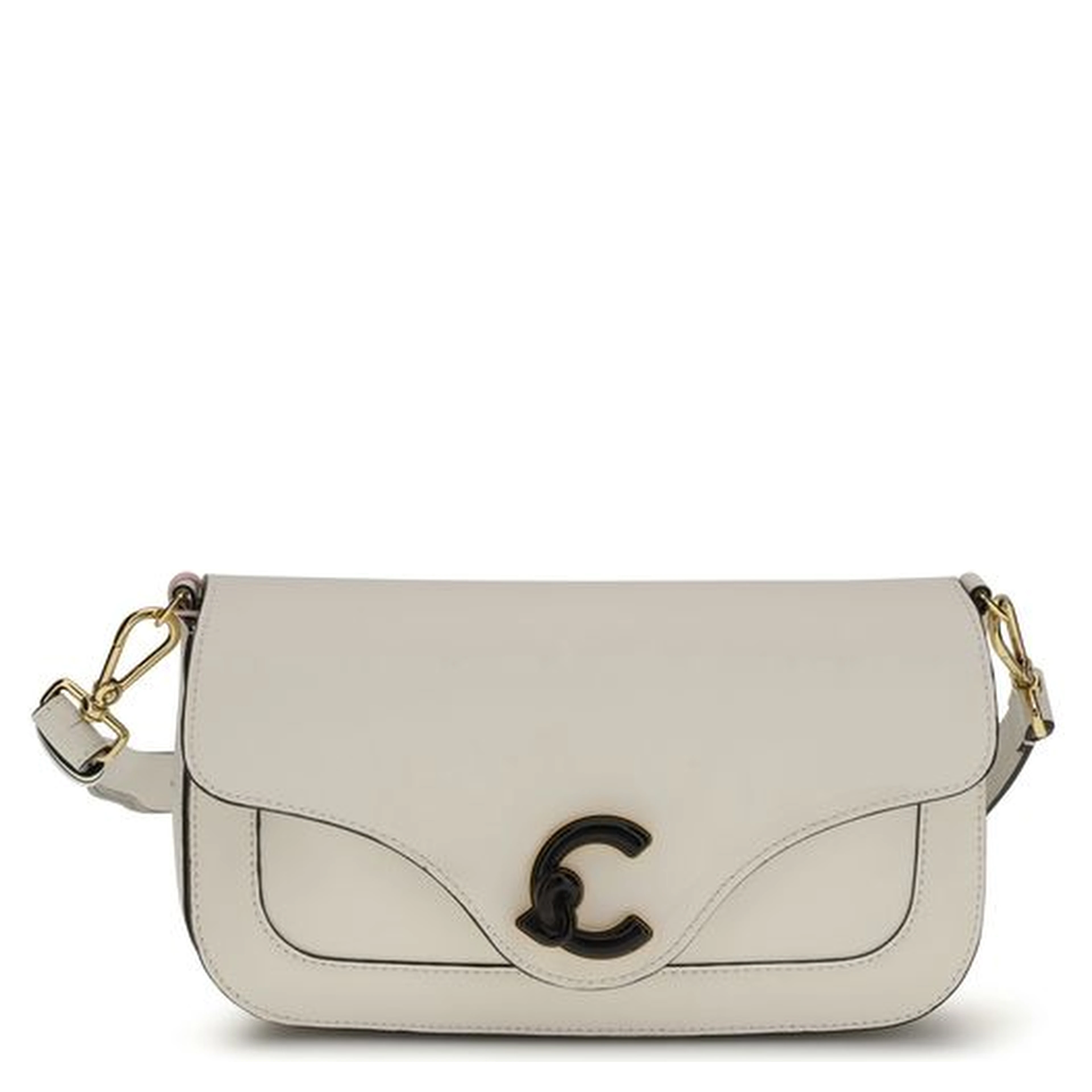 White Calf Leather Bos Taurus Shoulder Bag