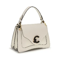 Cream Calf Leather Bos Taurus Shoulder Bag