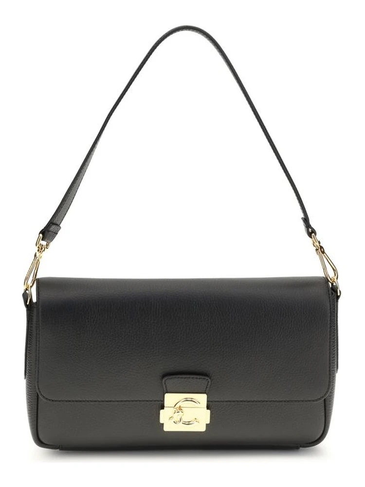 Black Calf Leather Bos Taurus Shoulder Bag