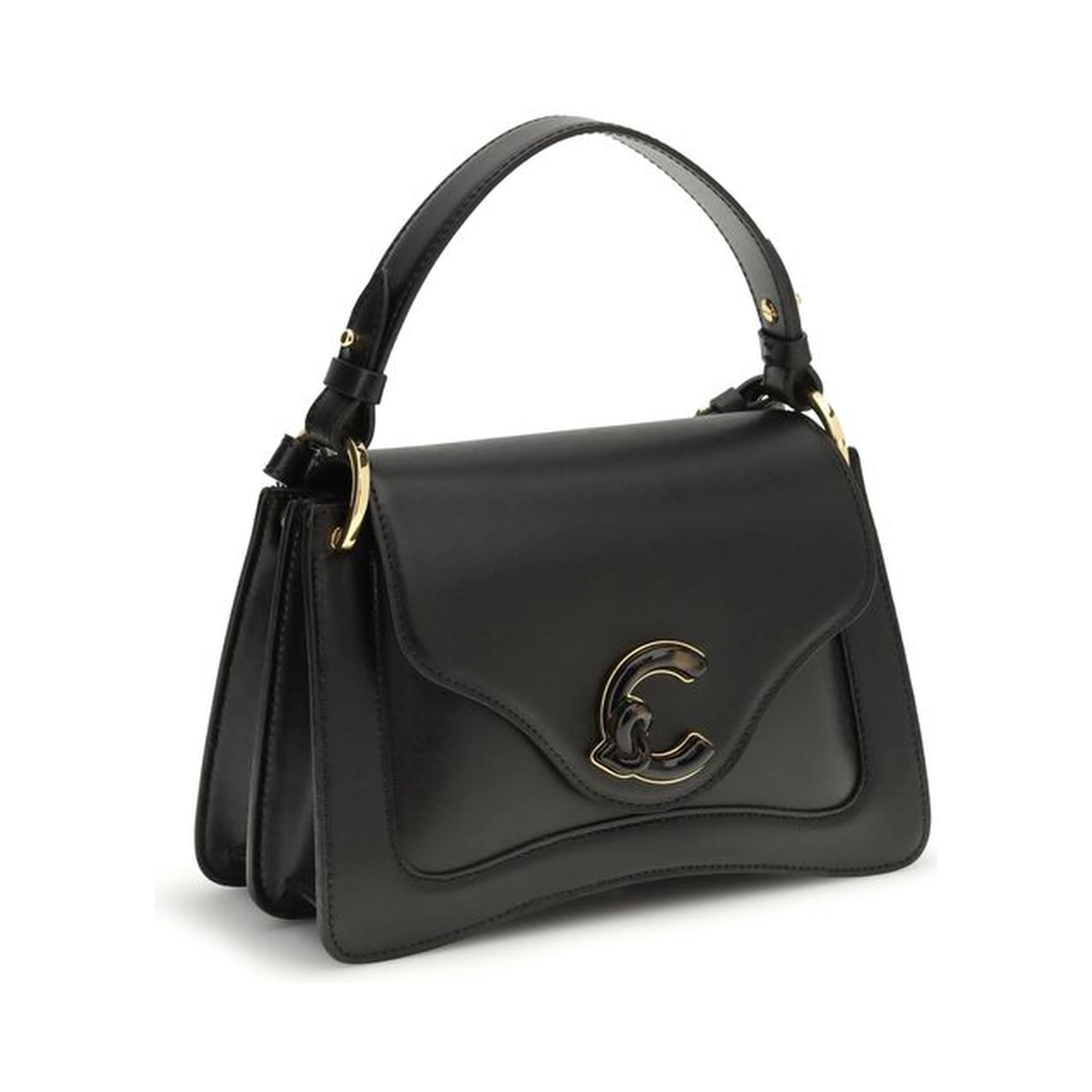 Black Calf Leather Bos Taurus Shoulder Bag
