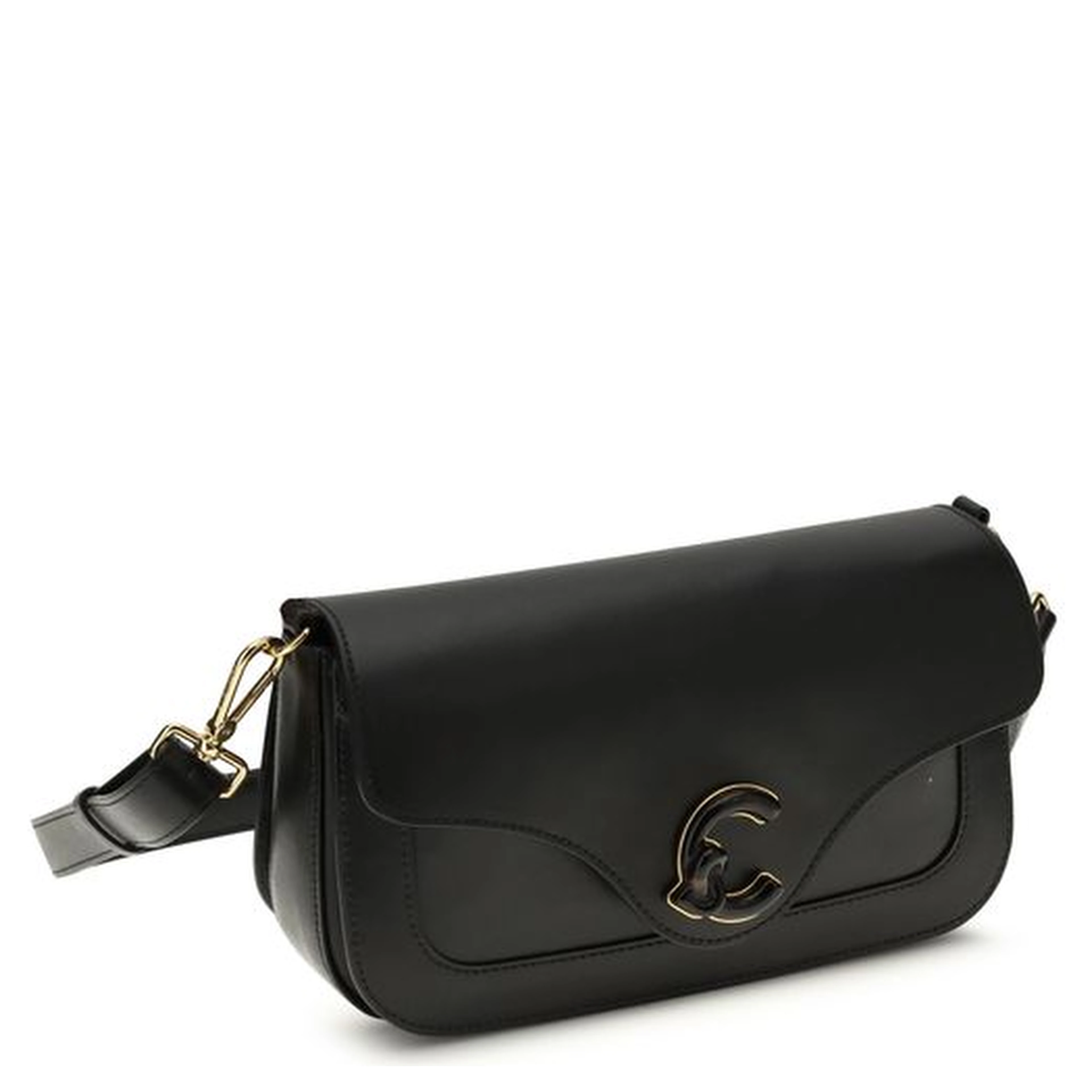 Black Calf Leather Bos Taurus Shoulder Bag