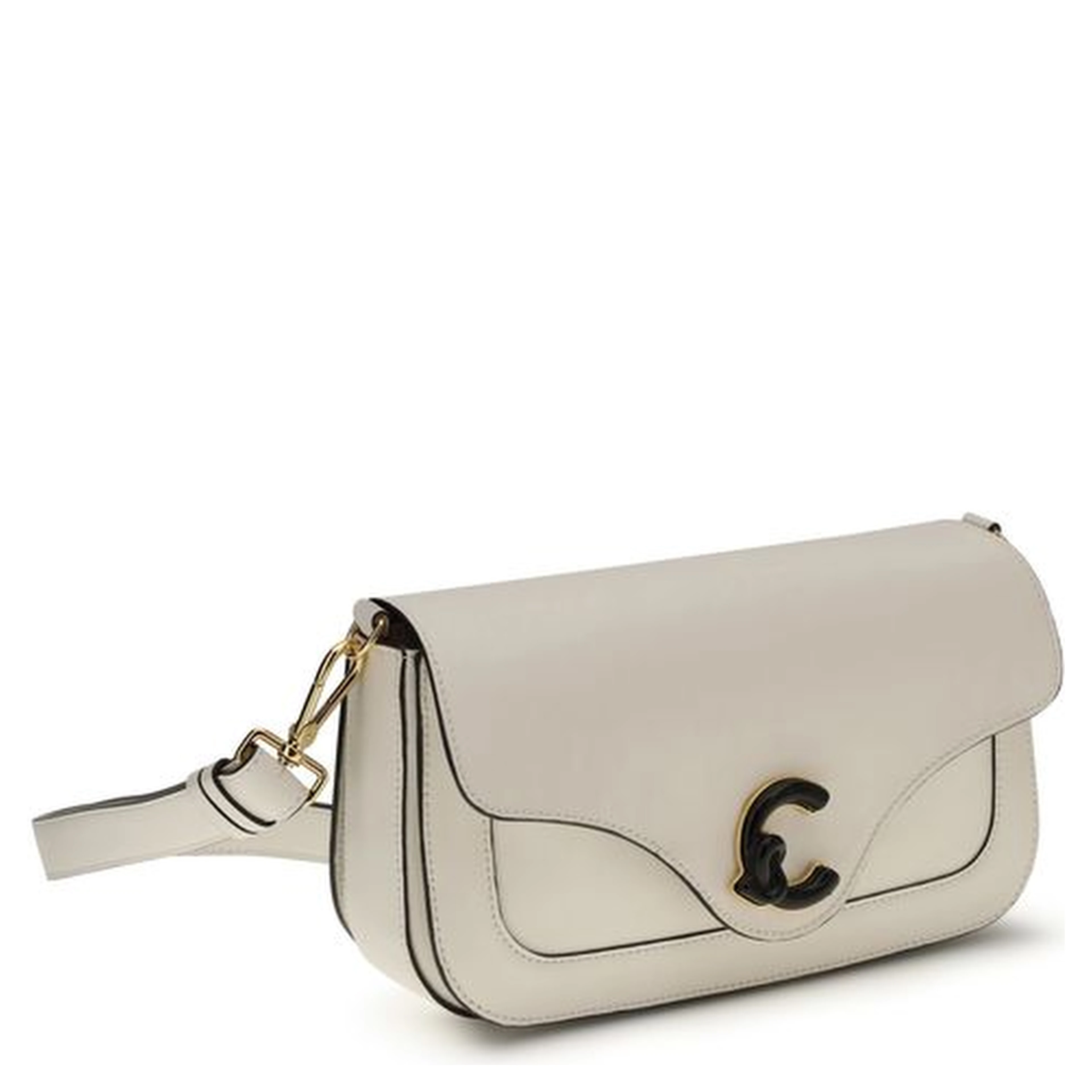 White Calf Leather Bos Taurus Shoulder Bag
