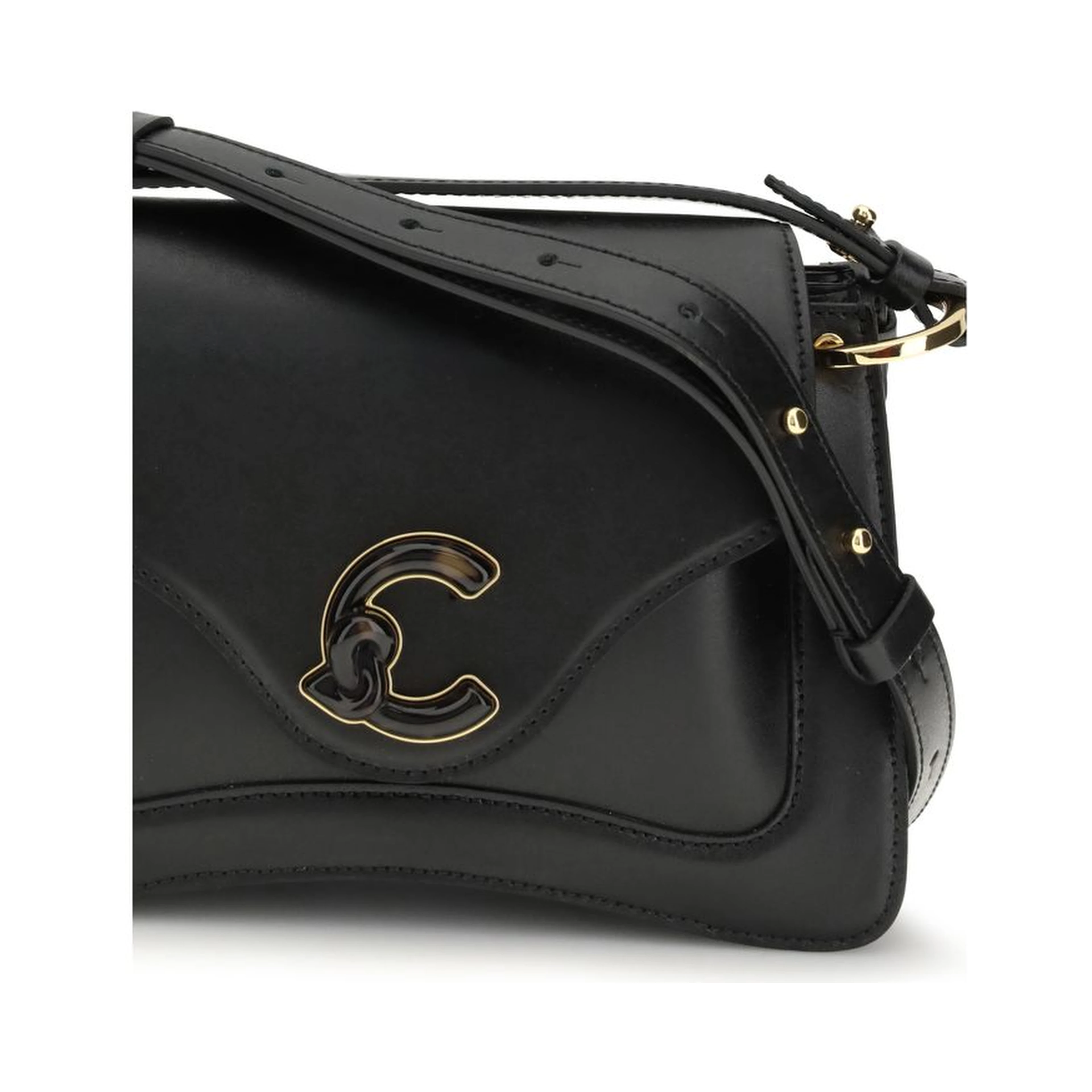 Black Calf Leather Bos Taurus Shoulder Bag