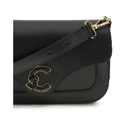 Black Calf Leather Bos Taurus Shoulder Bag
