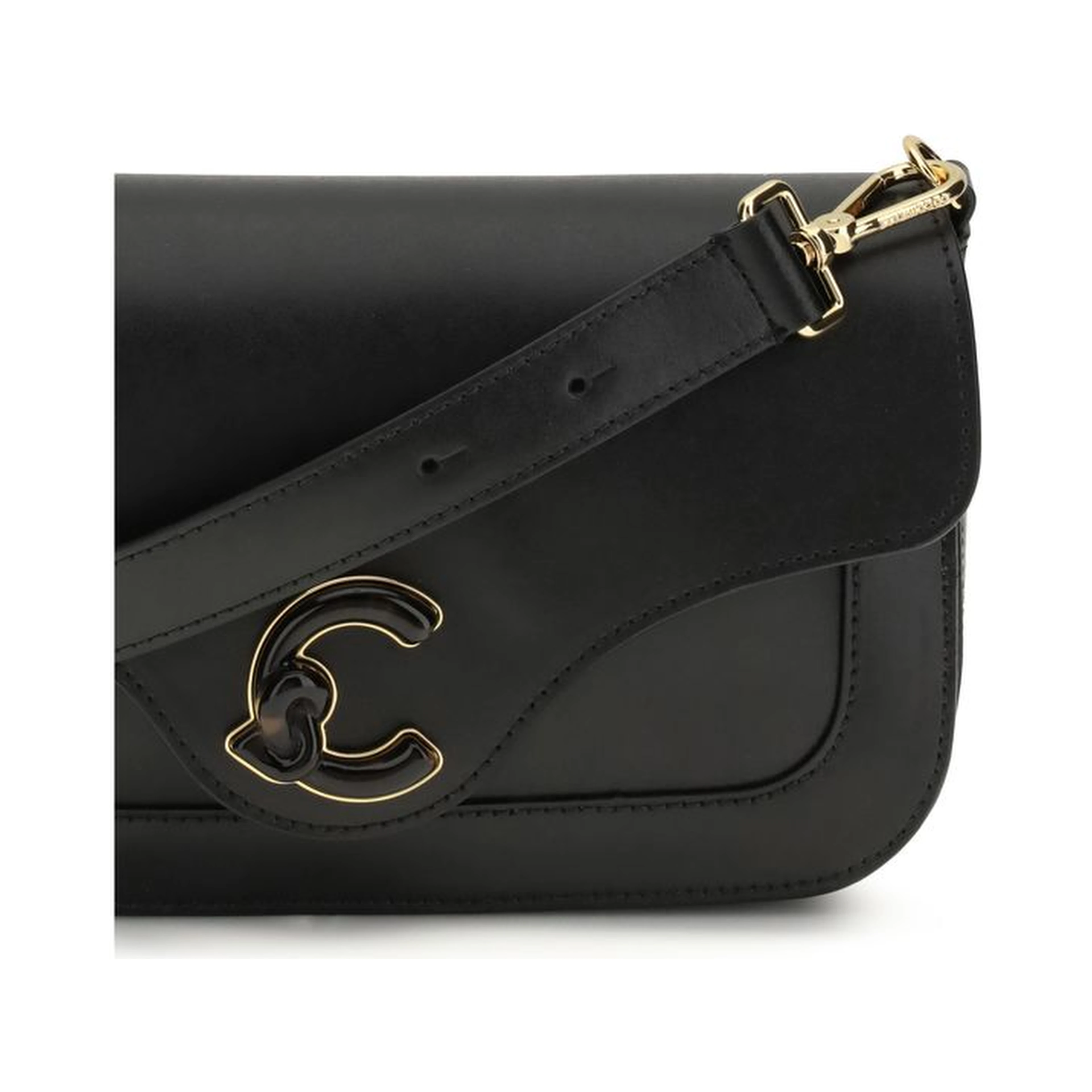 Black Calf Leather Bos Taurus Shoulder Bag