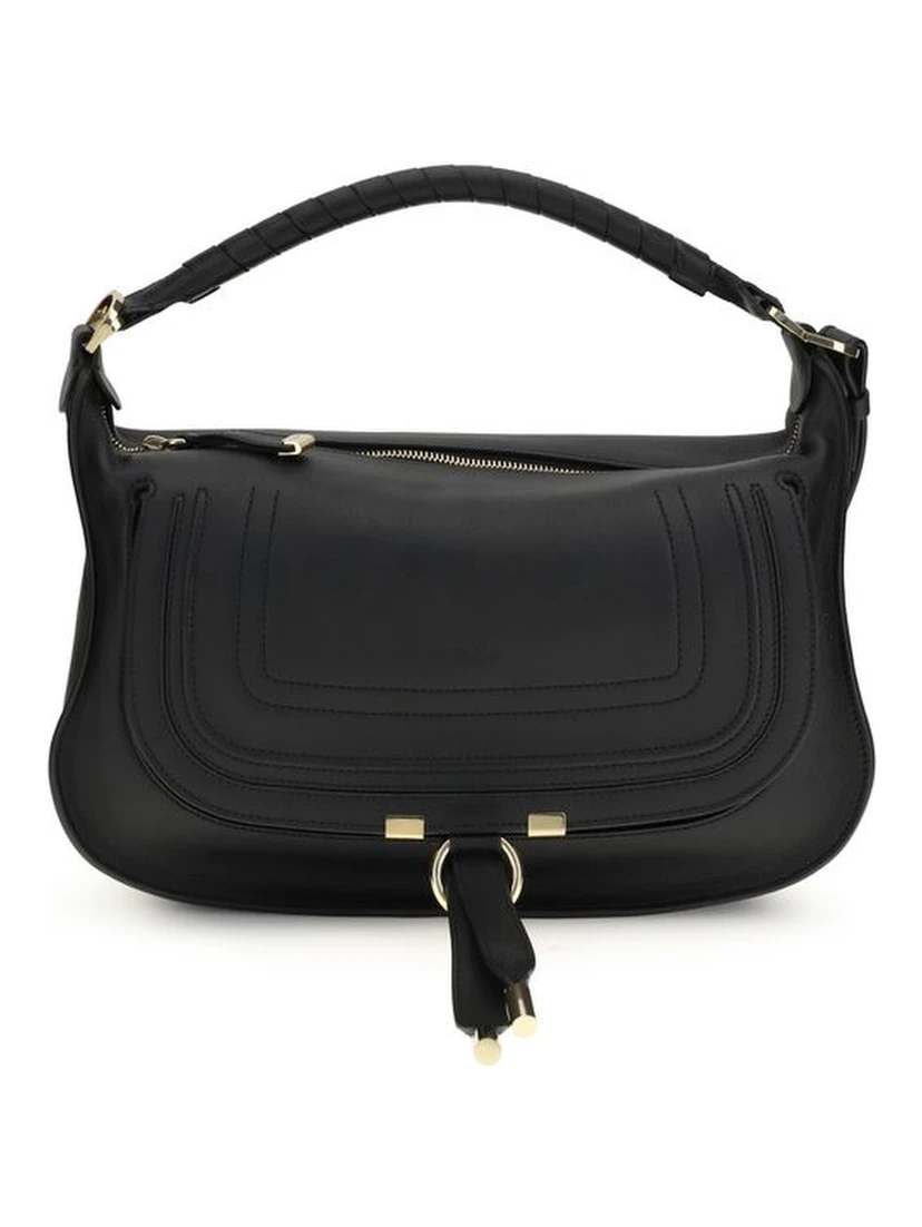 Black Calf Leather Bos Taurus Shoulder Bag