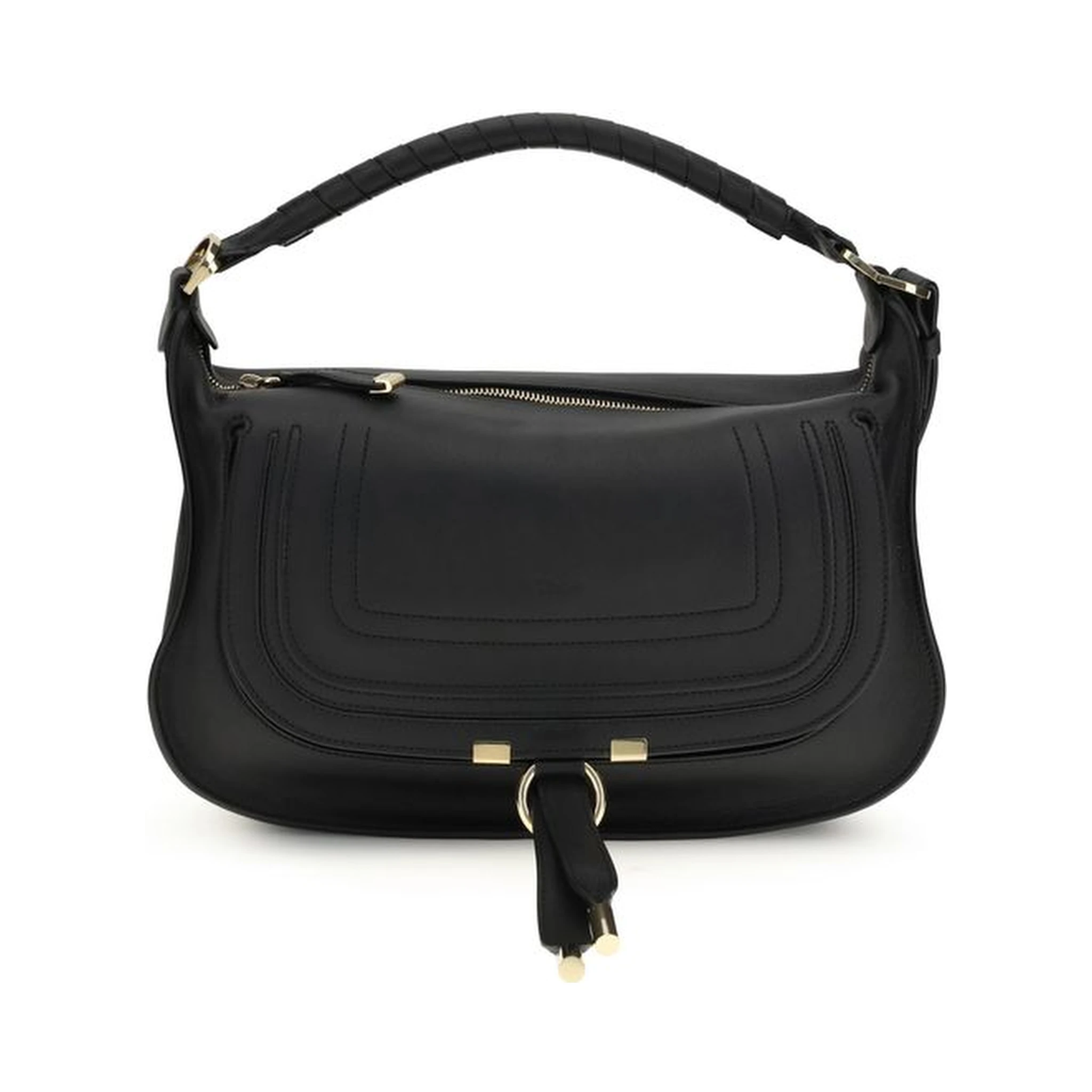 Black Calf Leather Bos Taurus Shoulder Bag