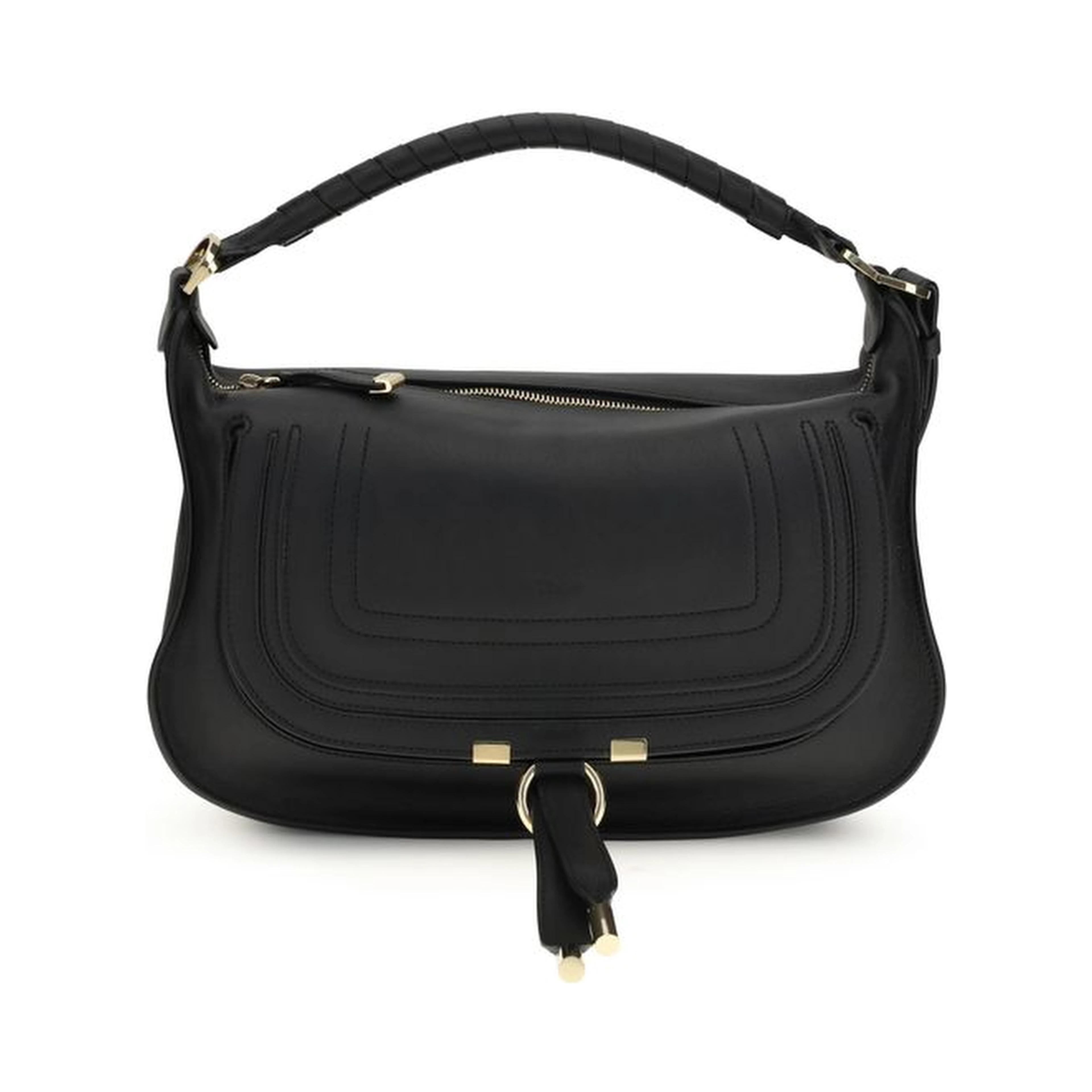Black Calf Leather Bos Taurus Shoulder Bag