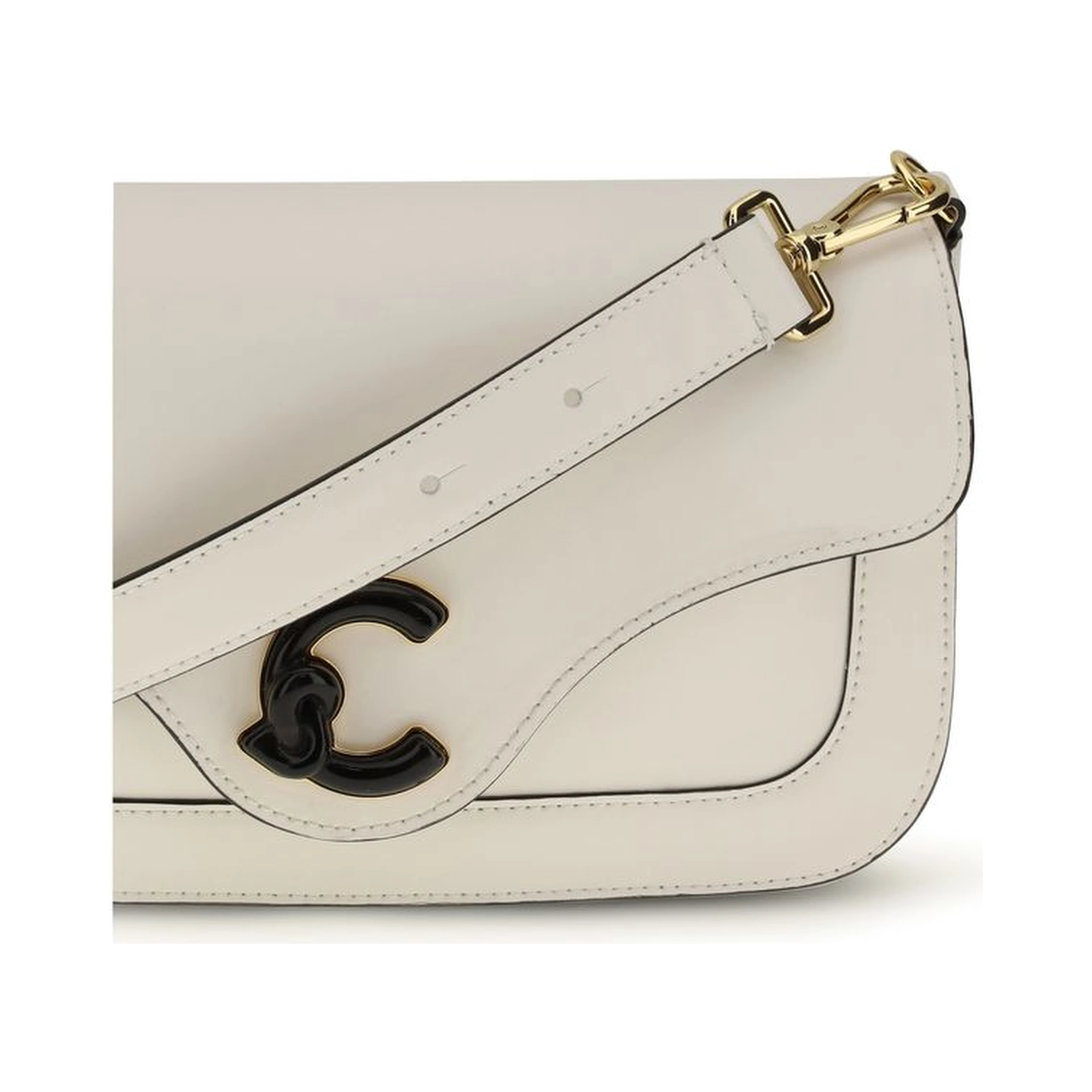 White Calf Leather Bos Taurus Shoulder Bag