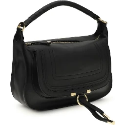 Black Calf Leather Bos Taurus Shoulder Bag