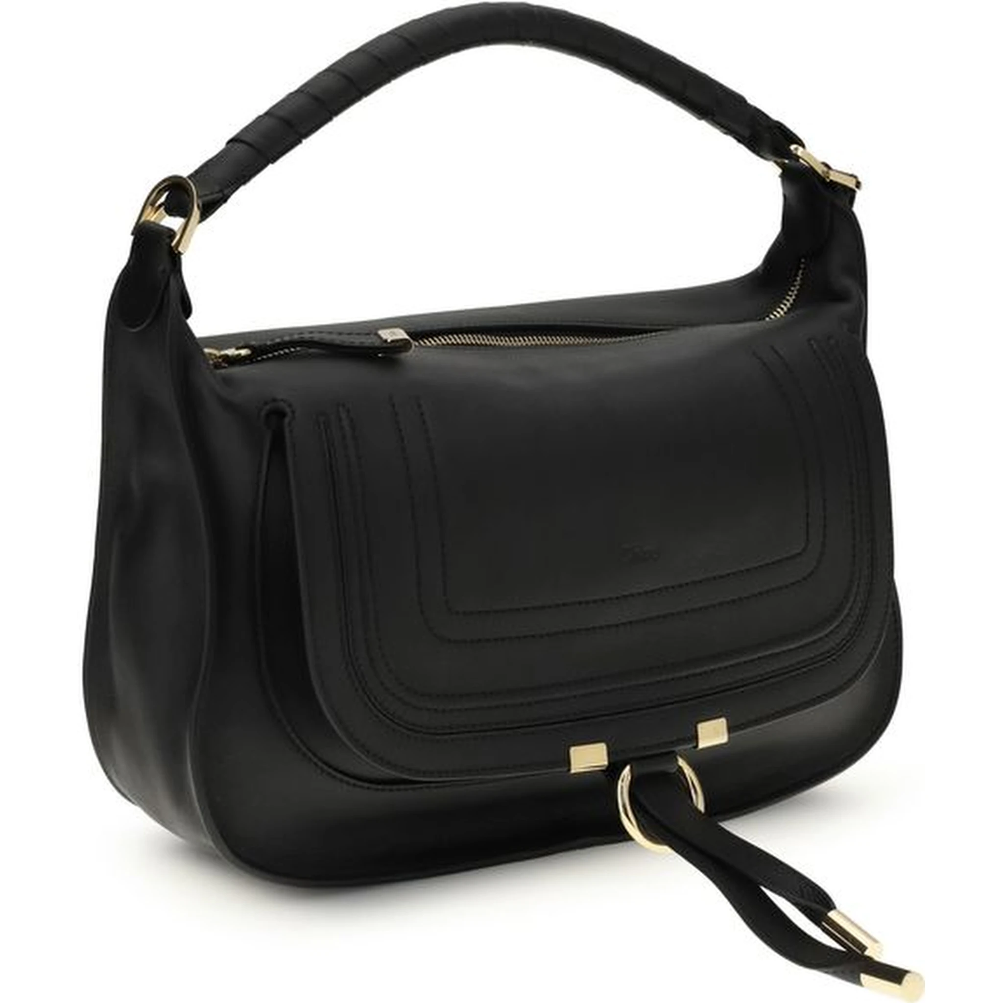 Black Calf Leather Bos Taurus Shoulder Bag
