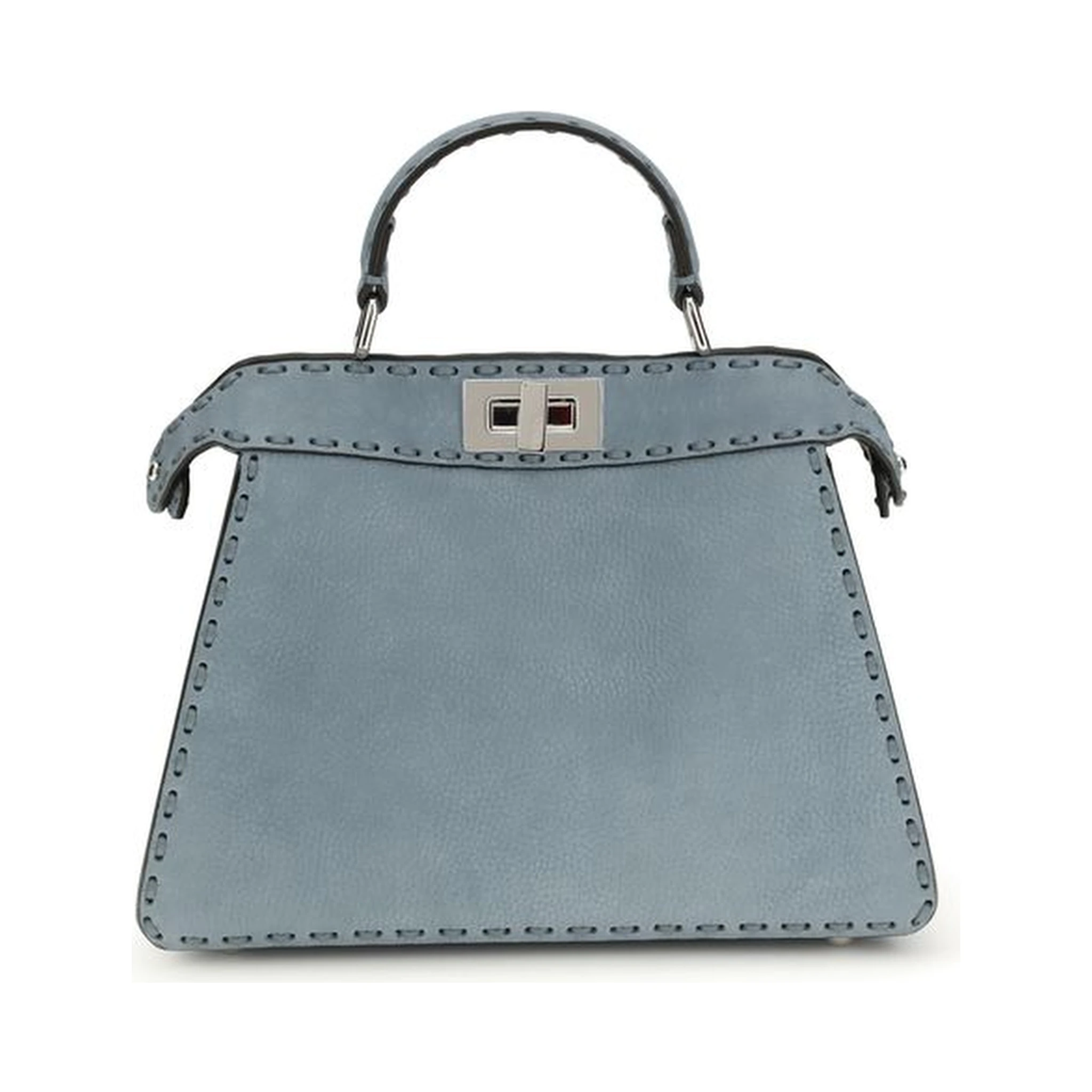 Light Blue Calf Leather Bos Taurus Handbag