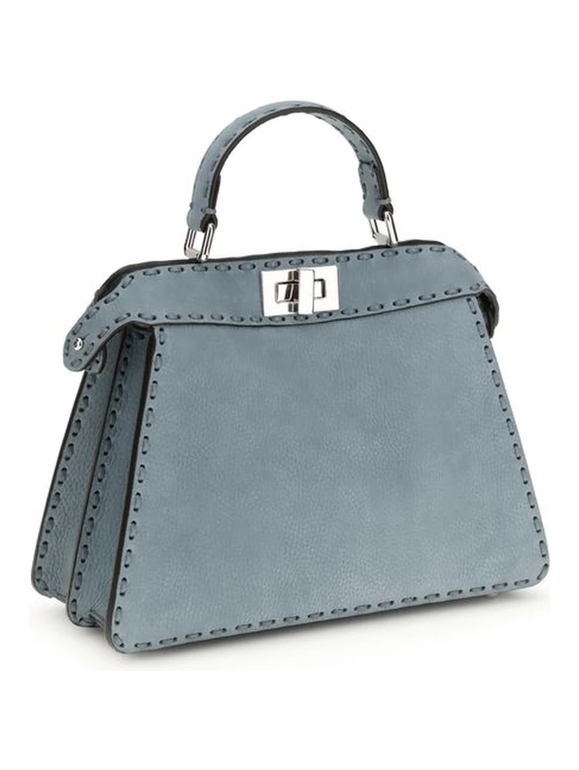 Light Blue Calf Leather Bos Taurus Handbag