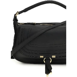 Black Calf Leather Bos Taurus Shoulder Bag