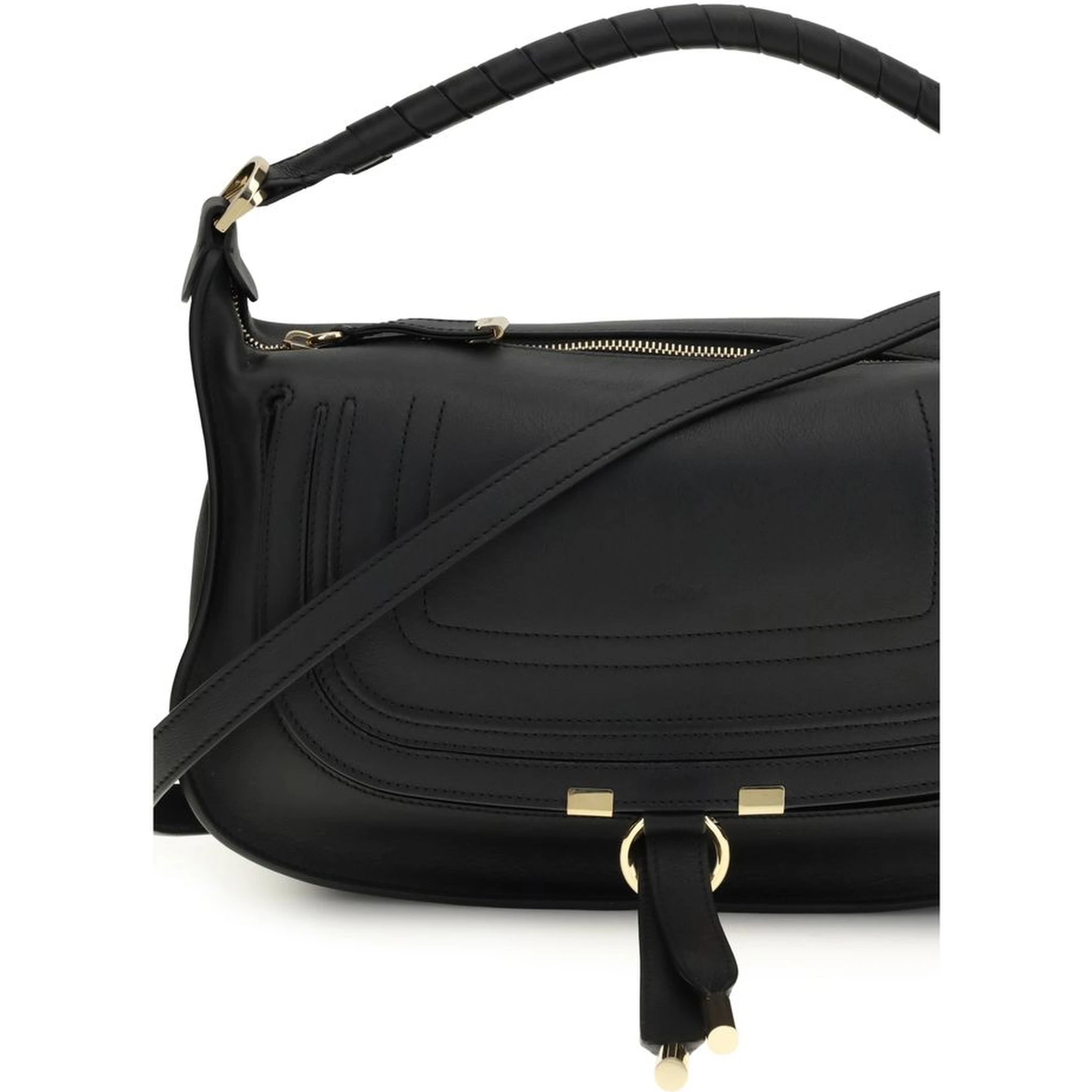 Black Calf Leather Bos Taurus Shoulder Bag