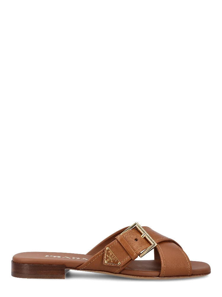 Prada Sandals Leather Brown